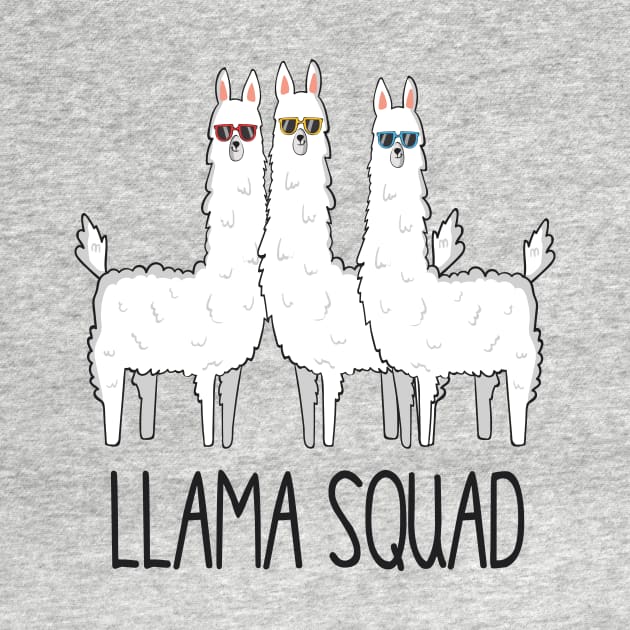 Llama Squad, Funny Cute Llama by Dreamy Panda Designs